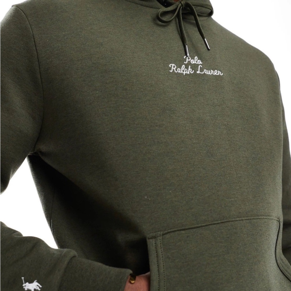 Polo Ralph Lauren Hoodie Mens Small Green Script Logo Pullover NWT Retail: $148 - Picture 2 of 13